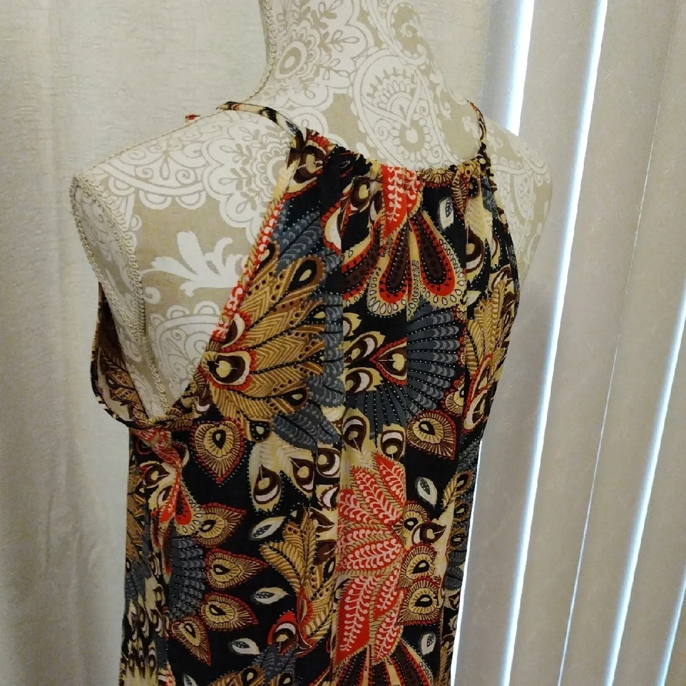 Elegant Multicolor Halter Dress - Picture 7 of 9